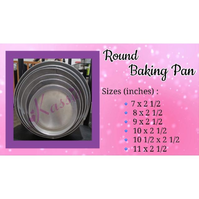 round baking pan sizes