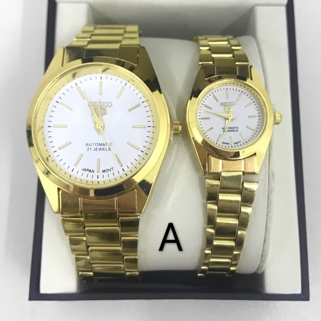 seiko 5 gold and silver