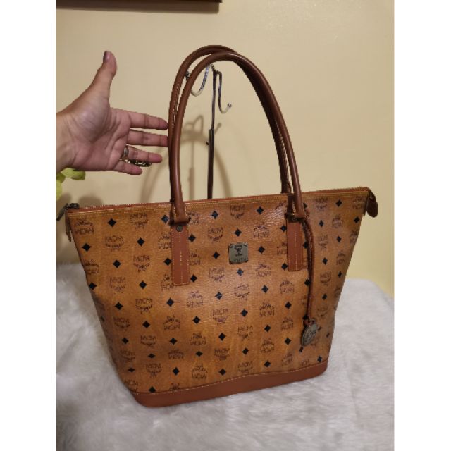 cognac tote bag