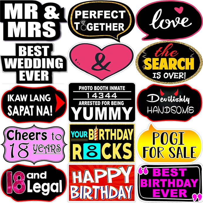 Wedding Birthday Photobooth props Shopee Philippines