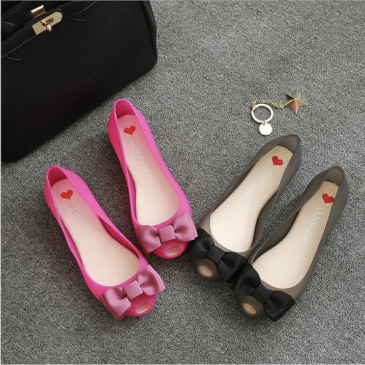 2018new Bow Jelly Shoes Pregnant Women Are Comfortable Shoes