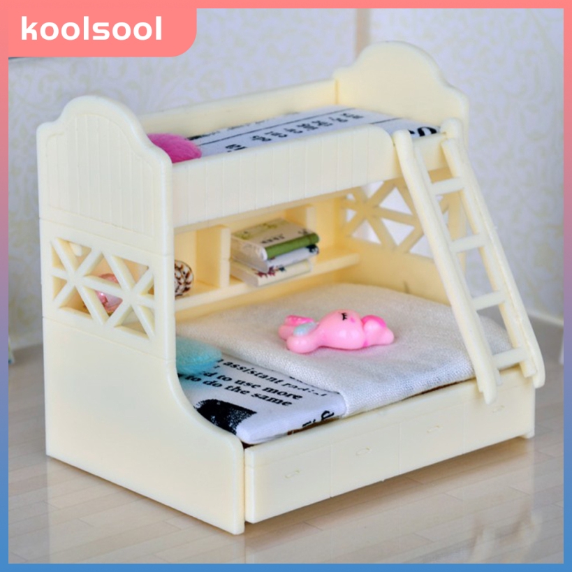 white bunk bed frame