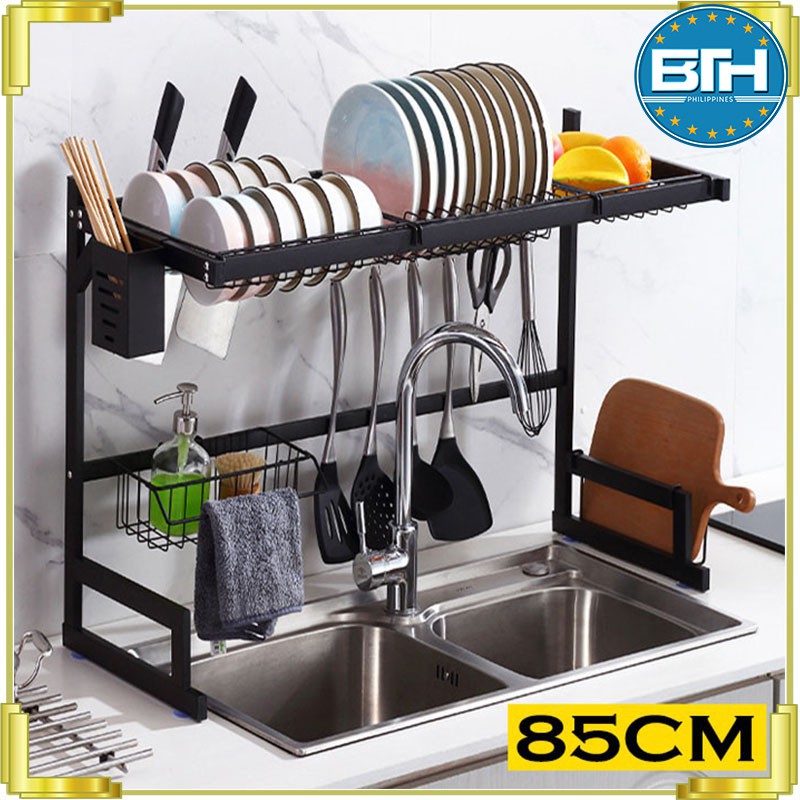 BTH Stainless steel kitchen shelf rack dishwasher chopstick rack 85cm