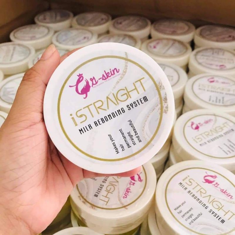 iStraight Milk Rebonding System by GSkin DIY Straightening Cream Permanent straight  Hair Treatment | Shopee Philippines