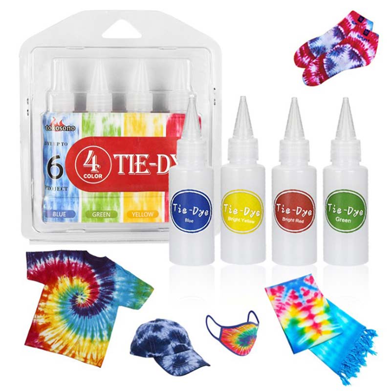 Ie Dye Kit Set of Paint Colours Ink for Dyeing Fabric, Clothes. DIY