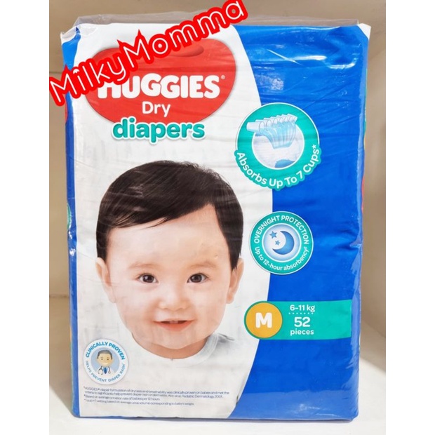 Huggies Dry Diapers Medium 52pcs Shopee Philippines