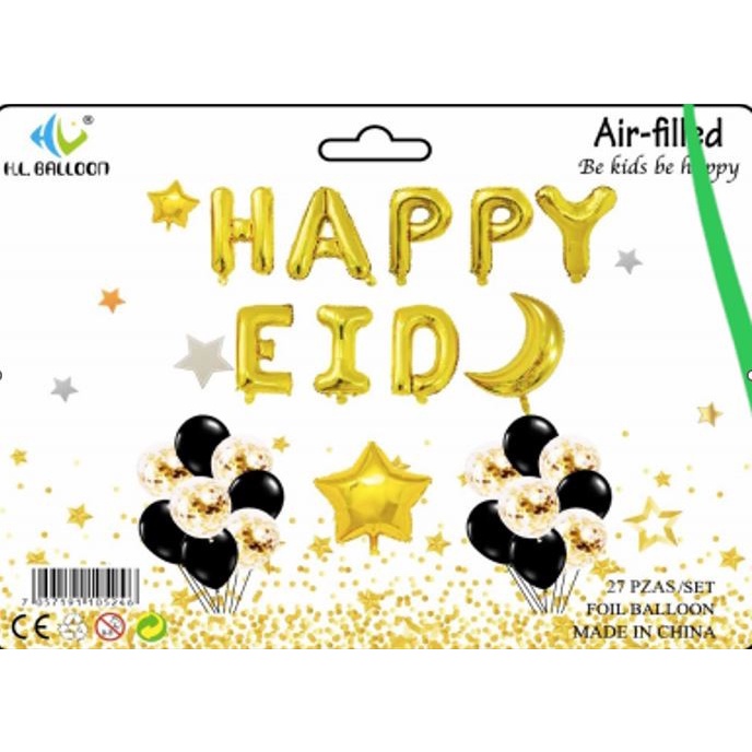 Happy EID BALLOON SET RAMADHAN BALLOON SET Content 27 PCS Party