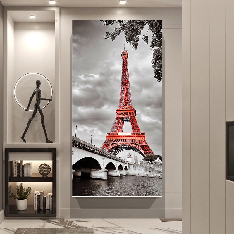 France eiffel tower canvas painting wall art modern architectural
