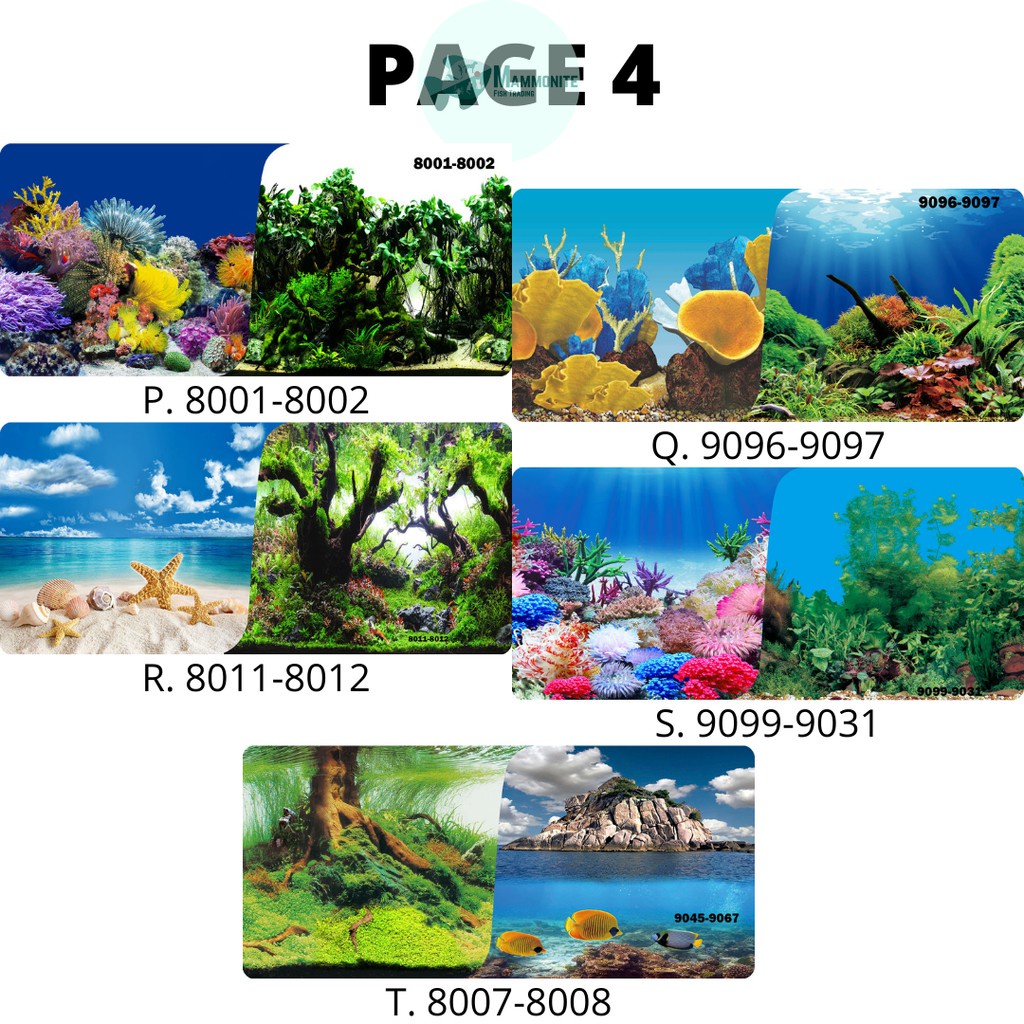 petsRealistic Colorful Aquarium Background Wallpaper 12 & 18 Inches PER METER PRECUT Back To Design #5