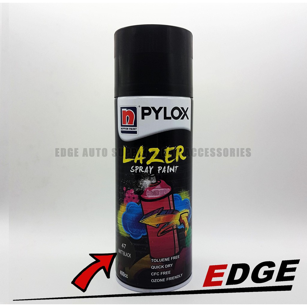  47 Matte Black  Pylox Lazer Spray Paint  400Cc By Nippon  