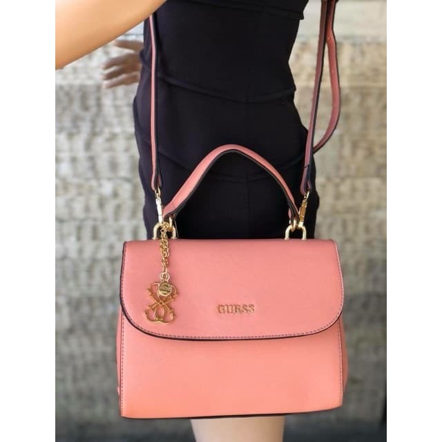 guess peach bag