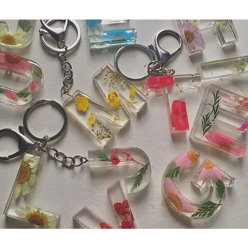 Resin Letter Keychain (handmade) M-Z | Shopee Philippines