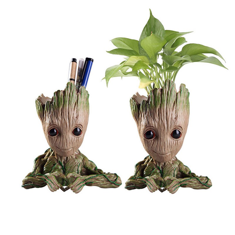 Home Decoration Crafts Baby Groot Miniature Figurines Flower Pots Pen Case Desktop Display Ornaments Shopee Philippines