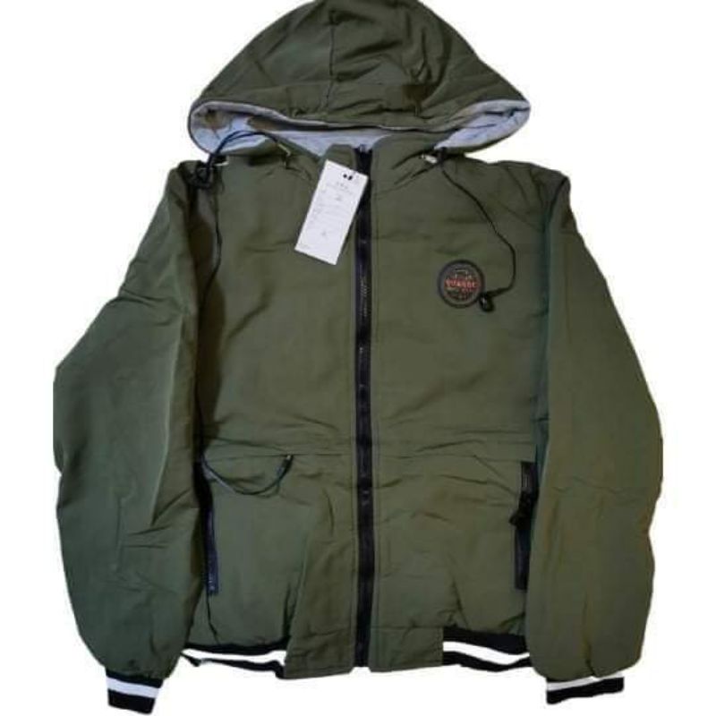 reversible jacket with hood