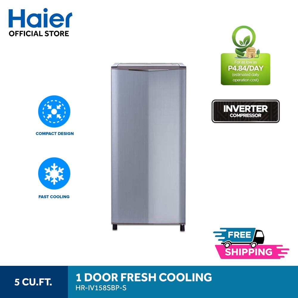 Haier HR-IV158SBP-S 5.0 cu. ft. Fast Cooling Inverter Single Door ...