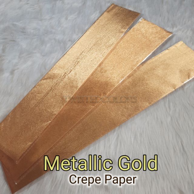 Metallic Gold Crepe Paper Gold or Silver High Quality Shopee Philippines