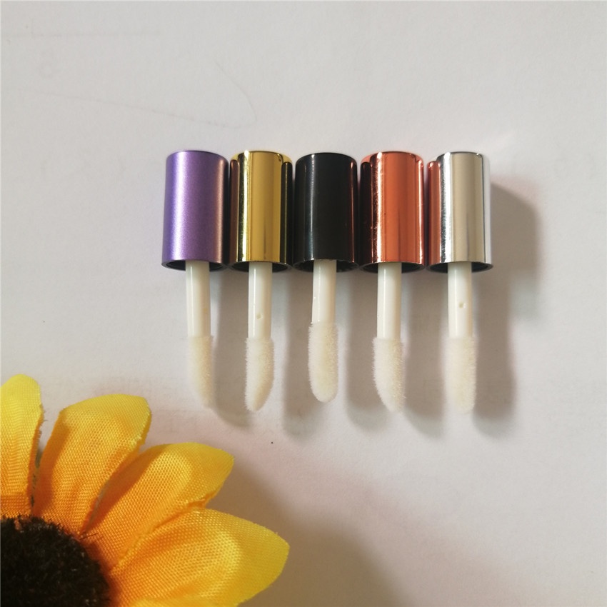 1 2ml Rose Gold Empty Lip Gloss Tube Diy Plastic Elegant Liquid Lipstick Container Round Mini