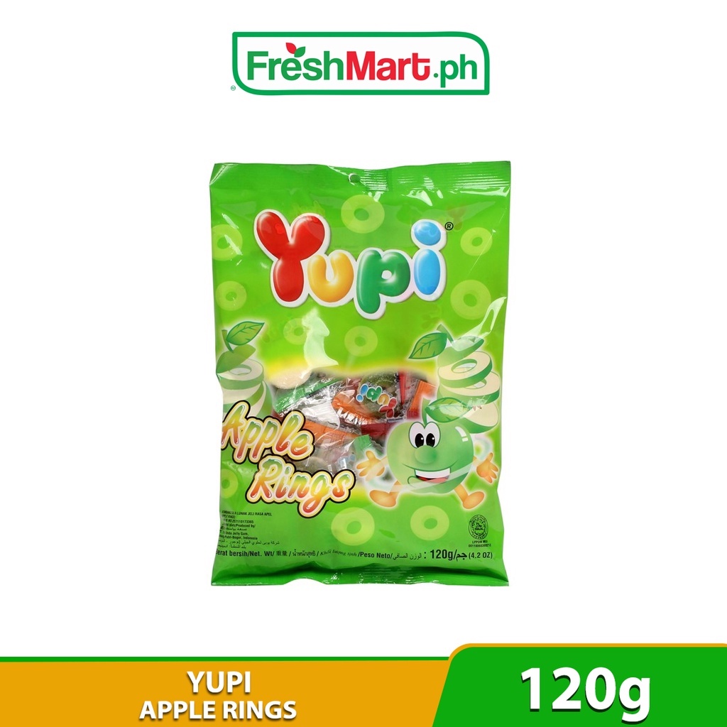 Yupi Hanging Bag Apple Rings 120g | Shopee Philippines