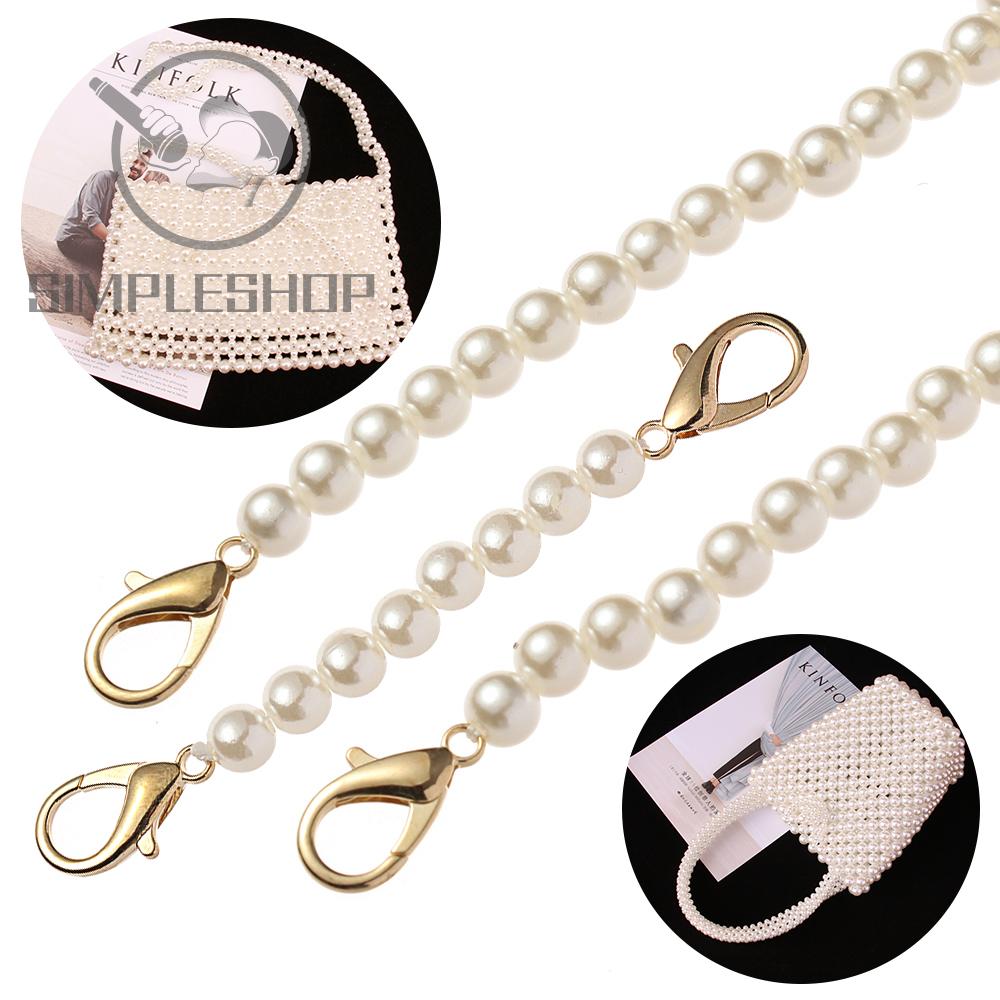 Sizes DIY purse Replacement Pearl Strap Bags Handbag Handles Long Beaded Chain