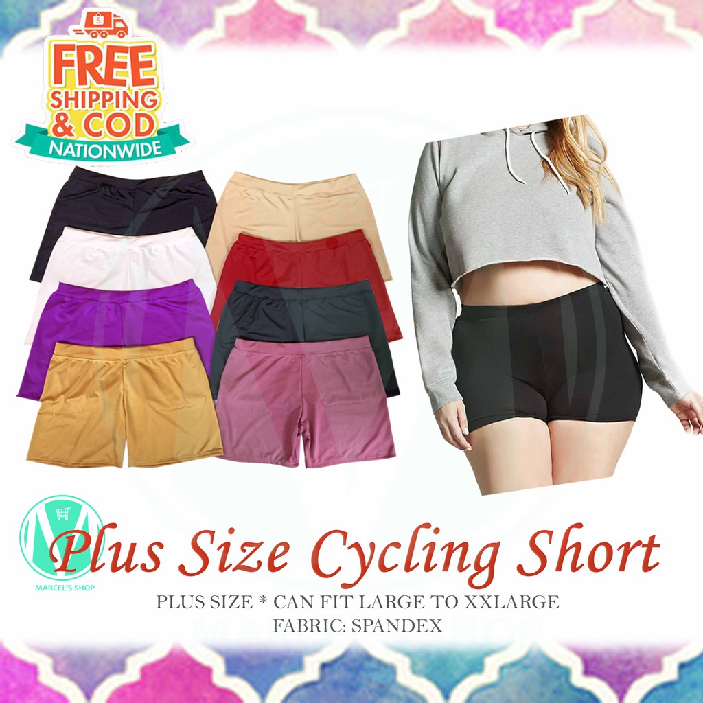 women's plus size cycling shorts