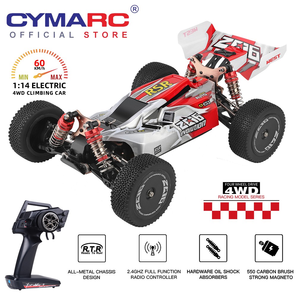 Wltoys 144001 2 4g Racing Rc Car Competition 60 Km H Metal Chassis 4wd Remote Control Car Rc Formula Shopee Philippines