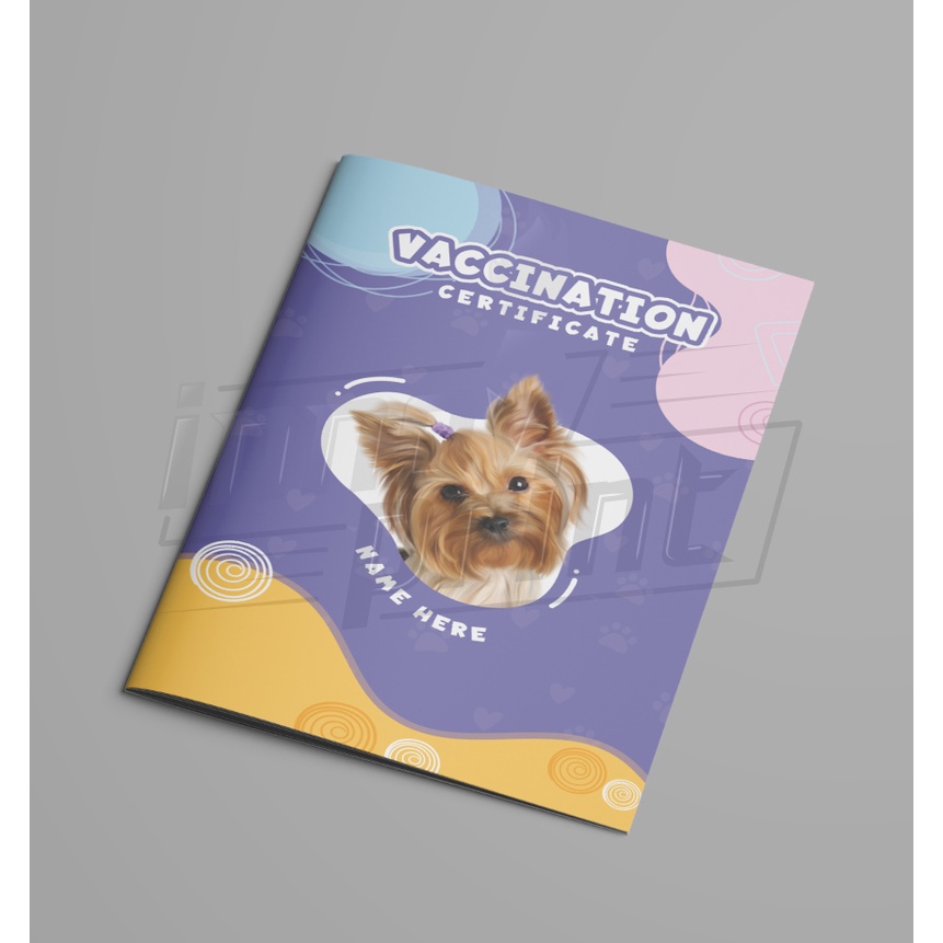 【Ready Stock】Pet Vaccination Card with Unique Templates #1