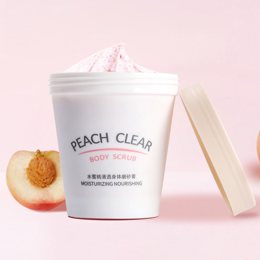 Sweet Peach Body Scrub Brighten Skin Gentle Exfoliating Scrub Deep Cleansing Cutin Soft Smooth Skin