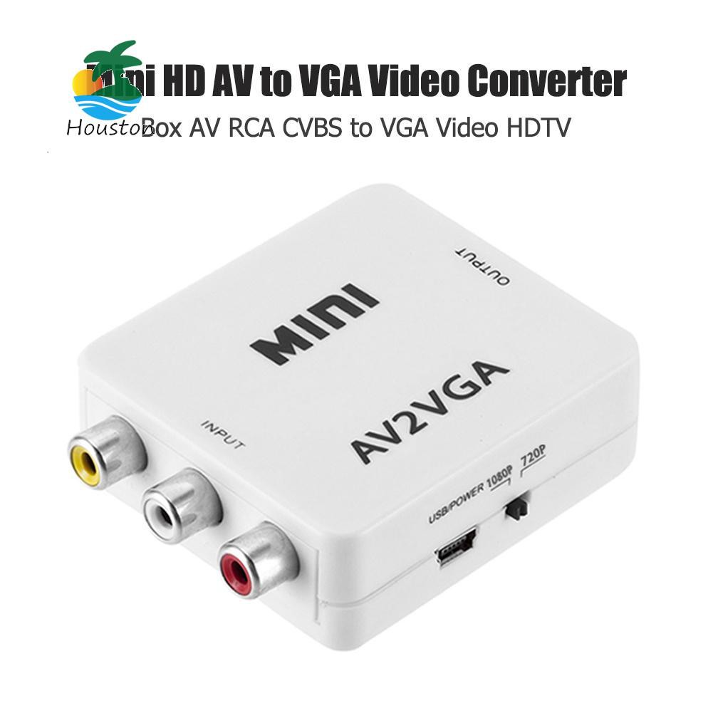 HS CODReady Mini HD AV2VGA Video Converter Box AV RCA CVBS to VGA