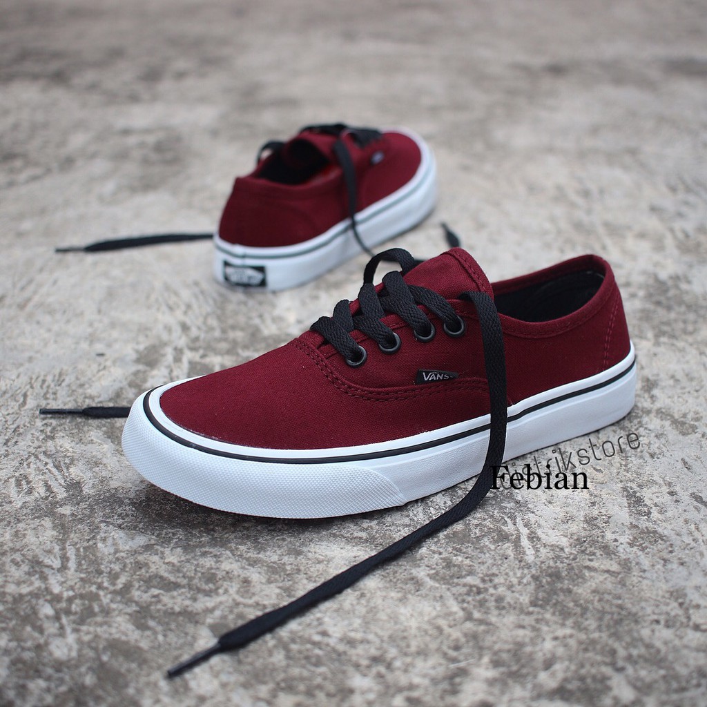 maroon red vans