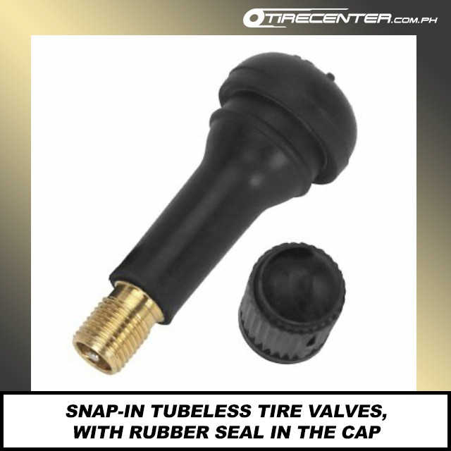 Tr413 Snap In Tubeless Tire Valve With Rubber Seal In The Cap Shopee Philippines