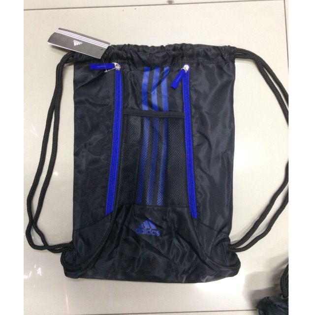 blue adidas drawstring bag