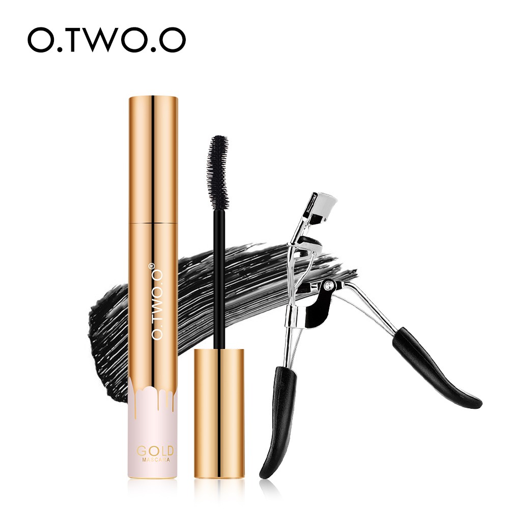 O.TWO.O Eye Makeup Set Mascara +Eyelash Curler Waterproof Longlasting