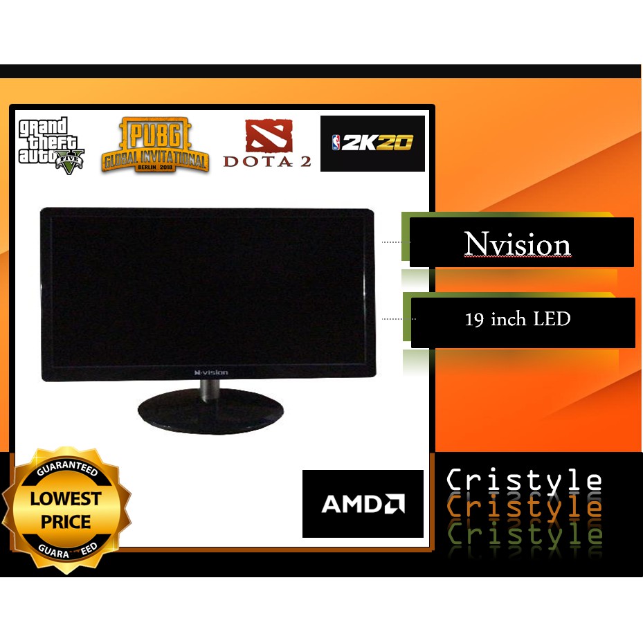 Nvision 19 Inch Led Monitor Free Cables Shopee Philippines