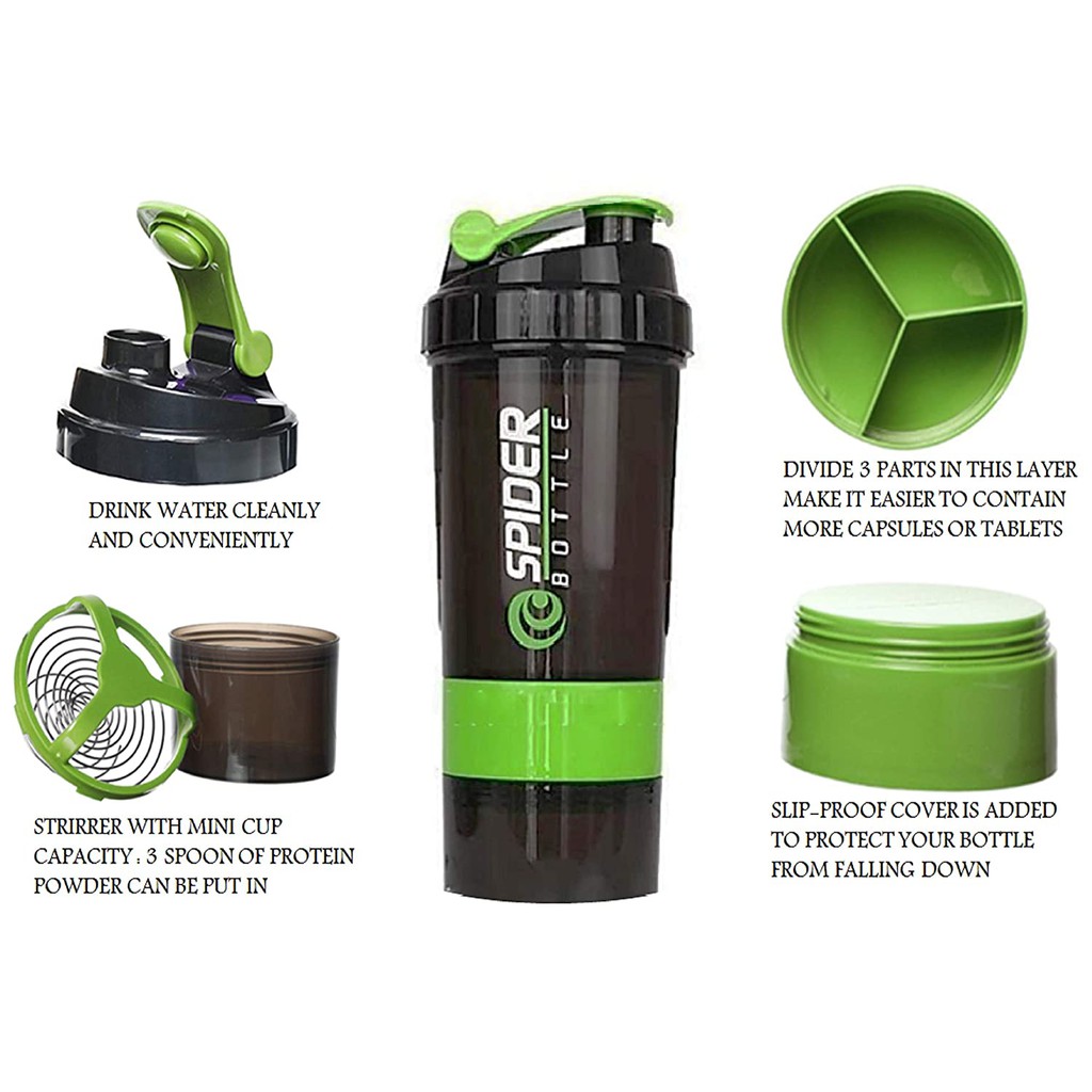 SPIDER PROTEIN SHAKER 3LAYERS 500ML Shopee Philippines