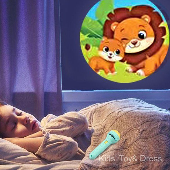 Baby Sleeping Story Book Flashlight Projector Torch Lamp Toy Early Education Toy for Kid Holiday Birthday Xmas Gift Light Up Toy