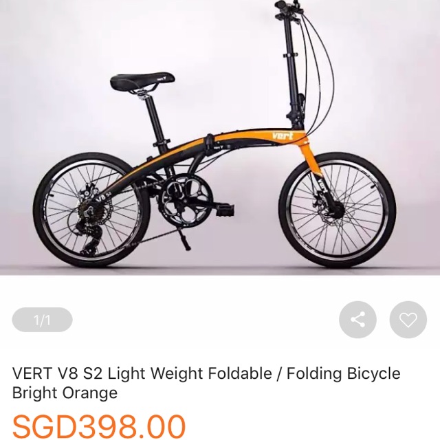 vert folding bike price