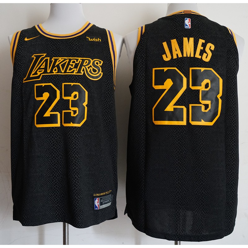 nike lakers jersey black