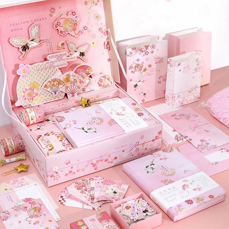 [NEW] Dreamy Stationary Journal, note book, letter set, Gift box