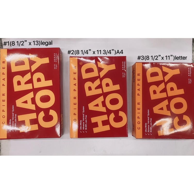 HARD COPY copier paper sub /20 & 500sheets Shopee Philippines