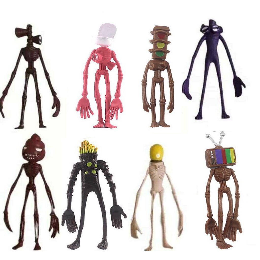 Siren Head Figures 8pcs/set PVC Miniatures Cake Topper Fans Kids