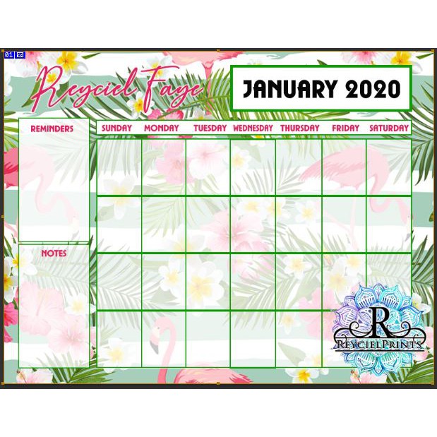 2020 Monthly Planner Personalized With Name Undated Dated Monthly
