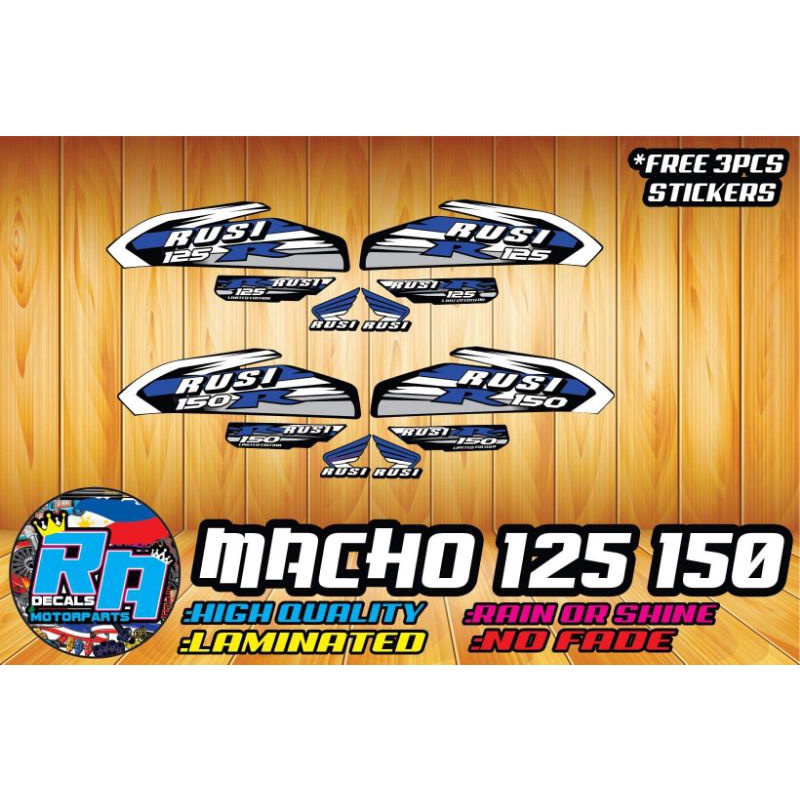 Rusi Macho 125 150 Decals Shopee Philippines