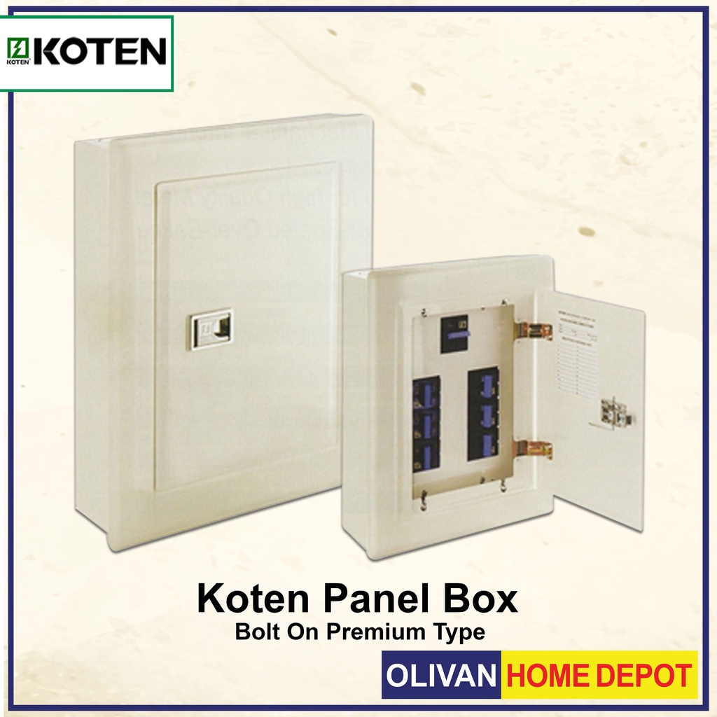 KOTEN Panel Board / Box Bolt On 4, 6, 8, 10, 12 Branches Shopee