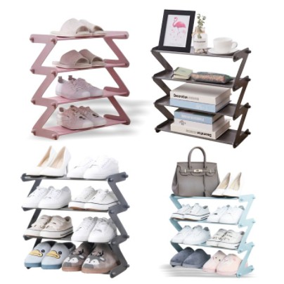 Shoe Rack 4 Stacking Shoe Rack Sandals Holder Easy To Disassembly ...