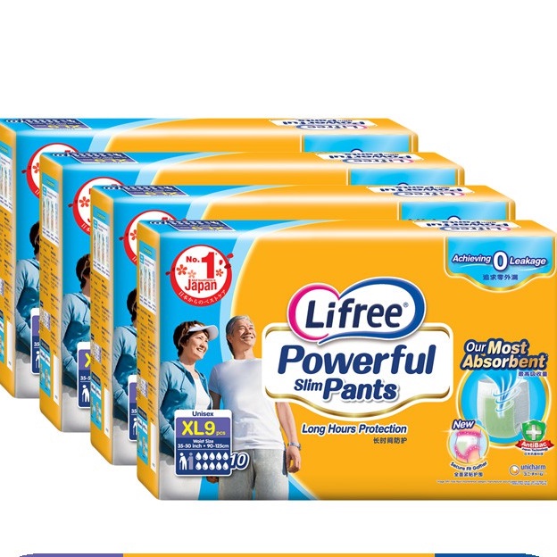 Lifree Powerful Thin Pants Adults Unisex Xl 9S Pack Of 4 Shopee