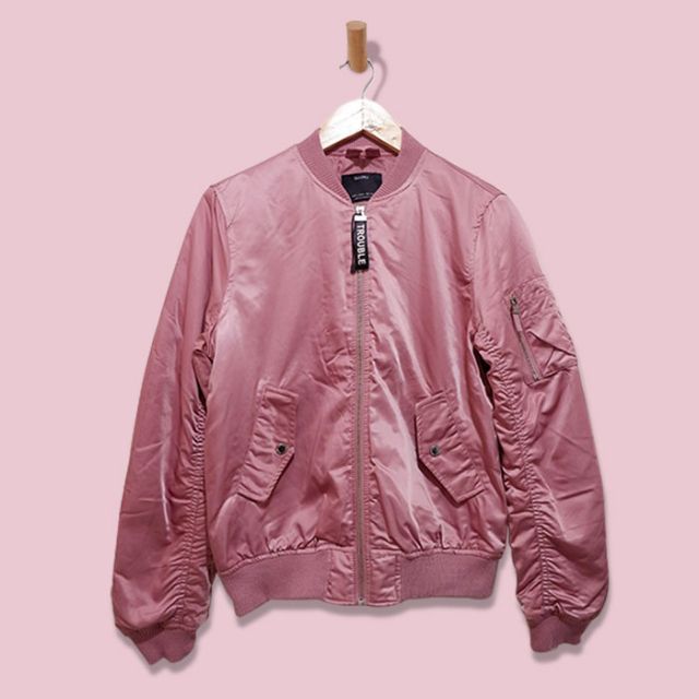 Bershka Pink Bomber Jacket | Philippines