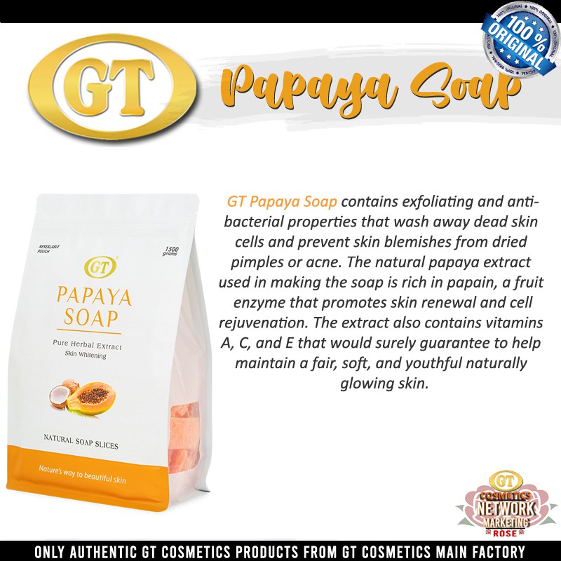 New Gt Cosmetics 1500g Papaya Soap Shopee Philippines