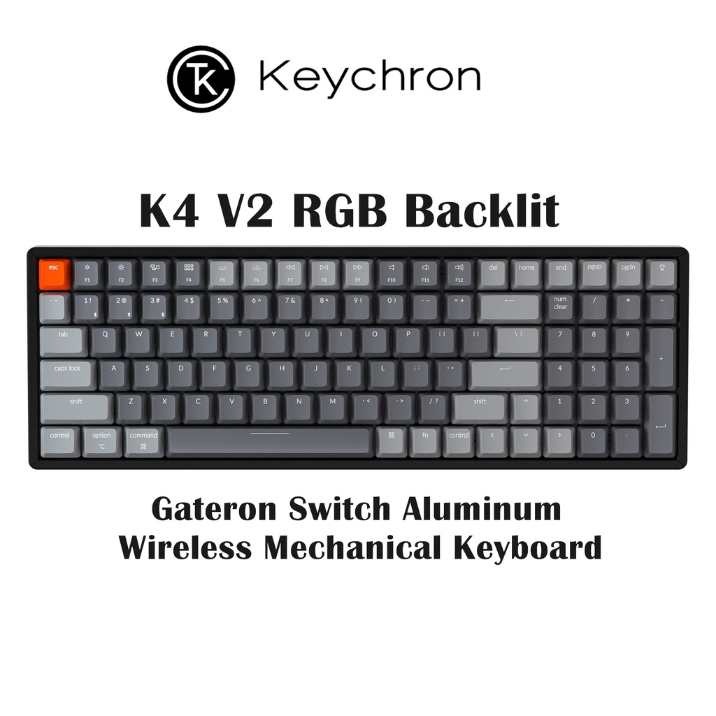 Keychron K4 V2 RGB Backlight HotSwap Switch Aluminum Frame Bluetooth