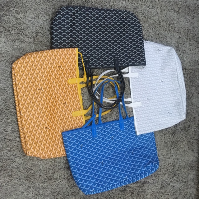 goyard tote bag blue