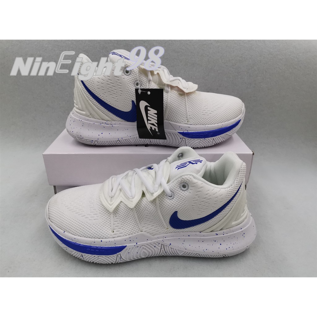 kyrie 5 white blue